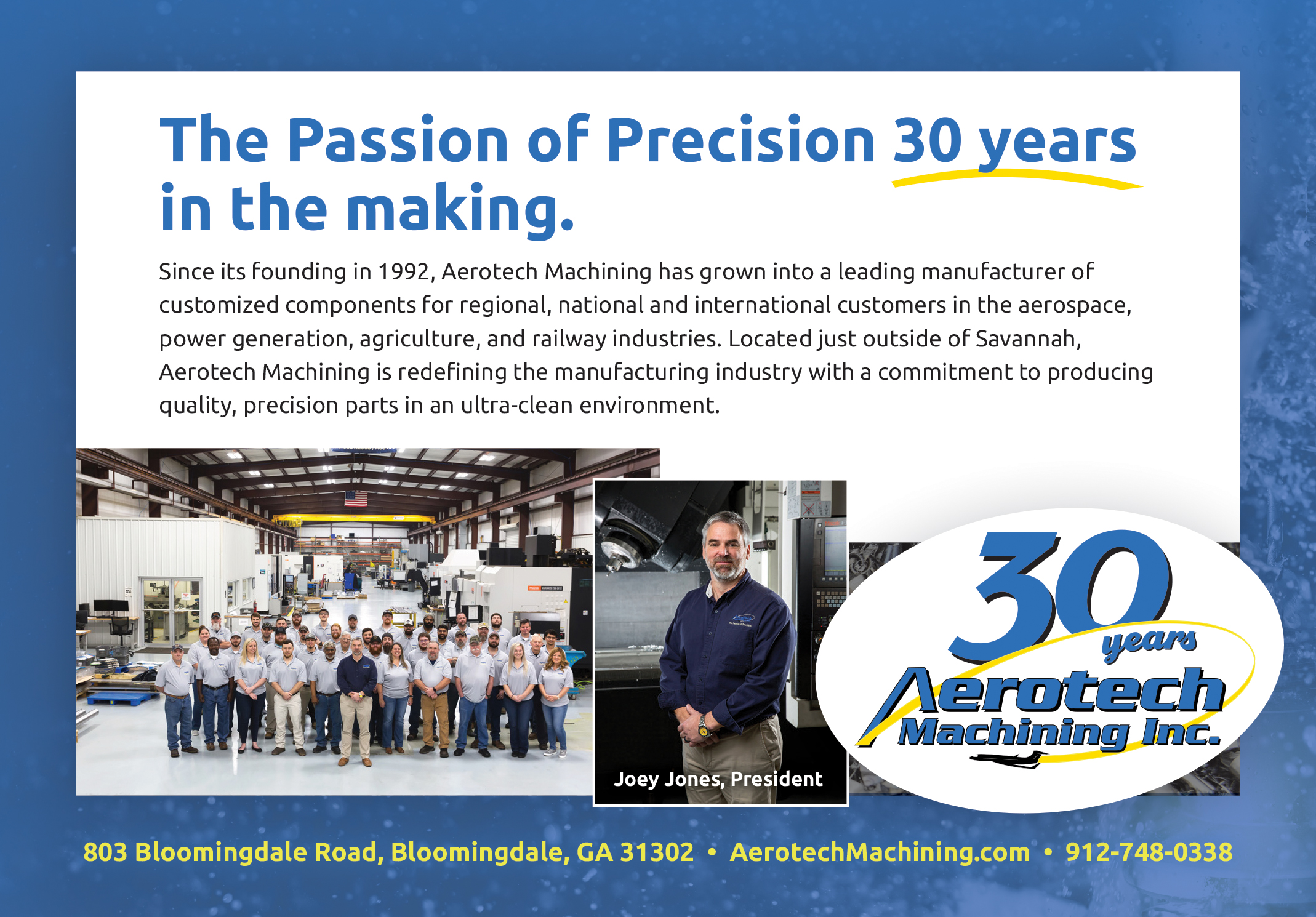 Aerotech Machining Ad featured in Georgia Trend Magazine